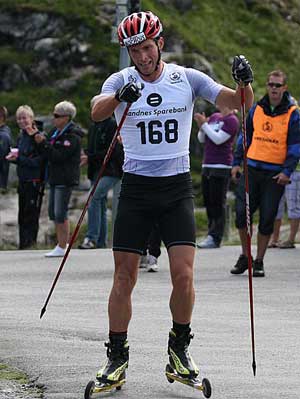 Jean Marc Gaillard wins Lysebotn rollerski race