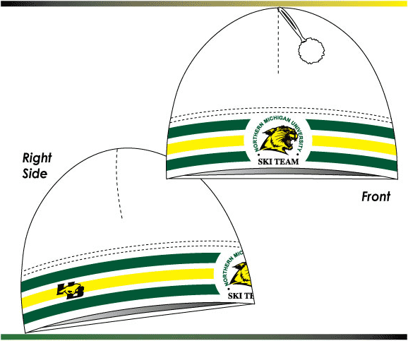 NMU cross country ski team hats