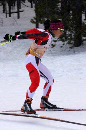 Evelyn Dong in cross country skate race