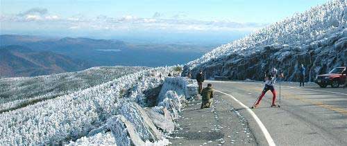 Rollerski race up Whiteface Mountain in New York