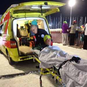 Noah Hoffman back in US with broken Fibula