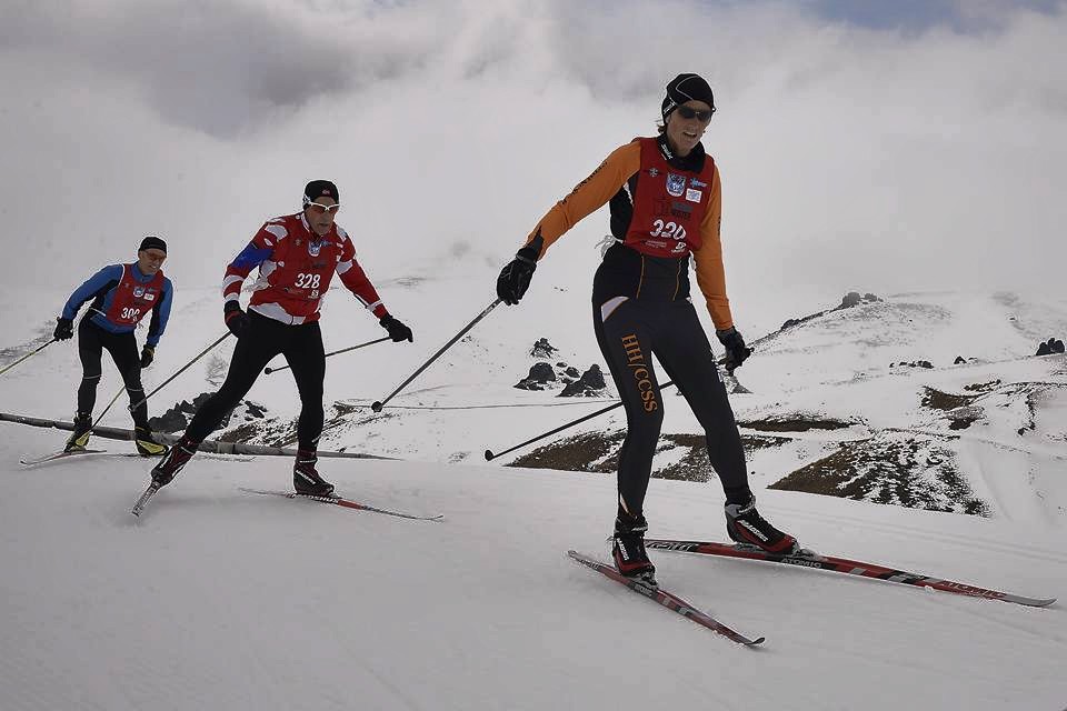 Ann Wagar racing at the Snow Farm