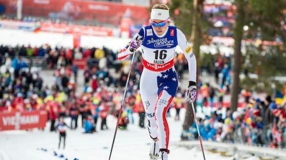Sophie Caldwell raced in Thursday's World Championship Classic Sprint Qualification. She led the U.S. with a 10th place finish. (Flyingpoint Photography)