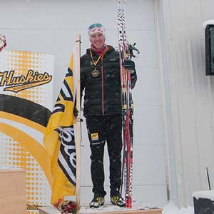 Michigan Tech’s Haakon Hjelstuen third overall in Sprint