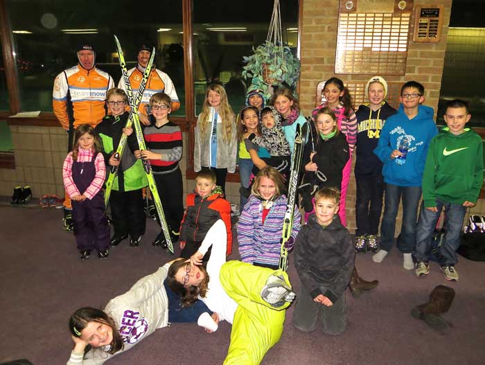 Hanging out after the Learn to Cross Country Ski class