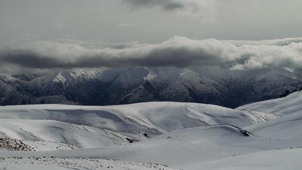 Snowy mountains at Falls Creek, Australia
