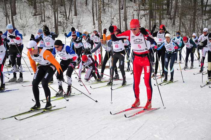 Crash right off the bat at the start of the race.