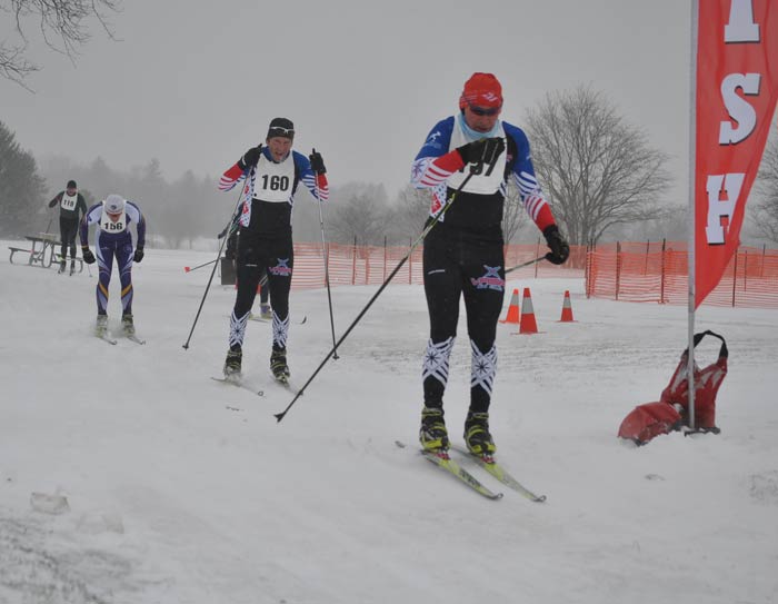 Cliff Onthank leads Glenn Goodman, and Steve Smigiel Jr into the finish. Rob French (119) heads out for another lap at the Krazy Klassic