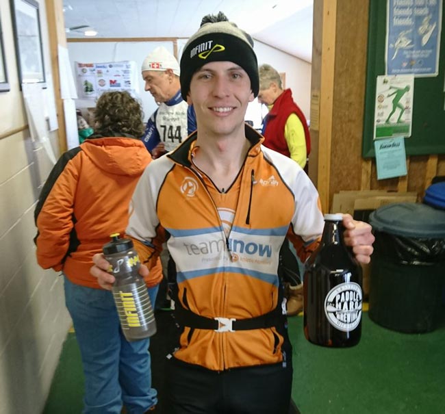 Alex Vanias wins Cote Dame Marie xc ski race