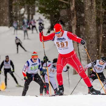 Over 36 inches of packed snow on Great Bear Chase course
