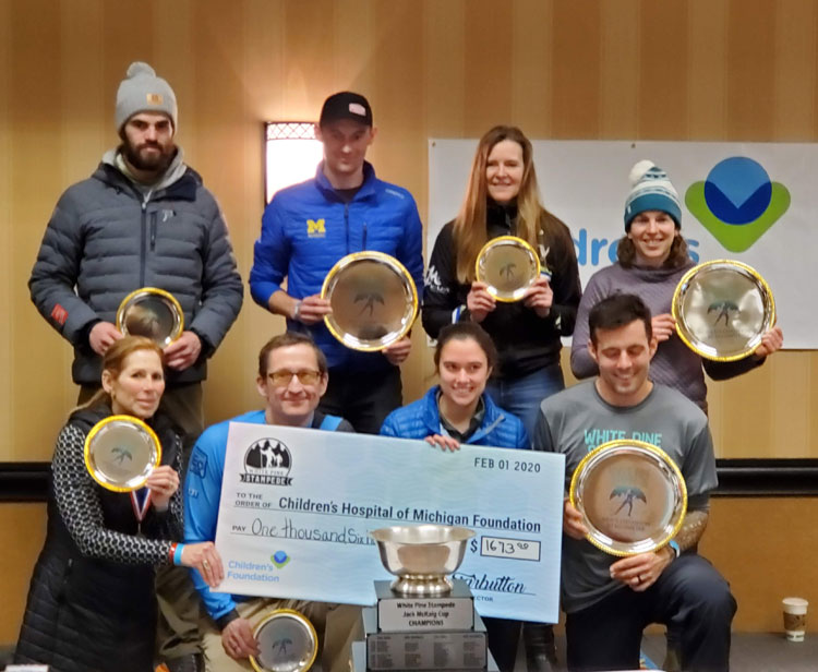 Winners of the 2020 White Pine Stampede XC ski race