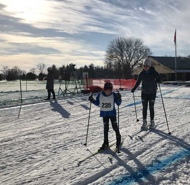 Frosty Freestyle cross country ski race skiers
