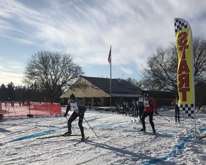 Frosty Freestyle cross country ski race skiers