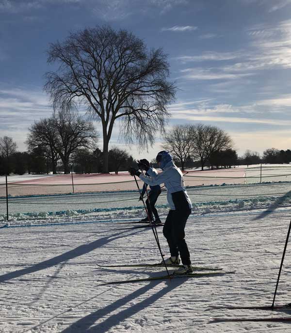 Frosty Freestyle cross country ski race skiers