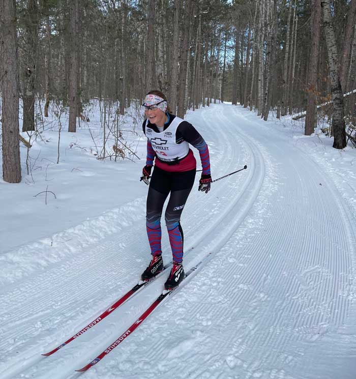 Ann Wagar at Black Mountain Classic cross country ski race