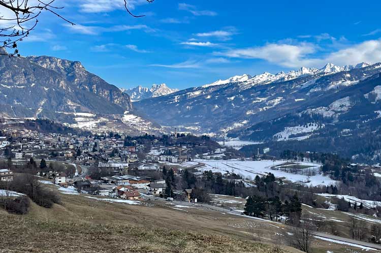 Looking up the valley from Molina