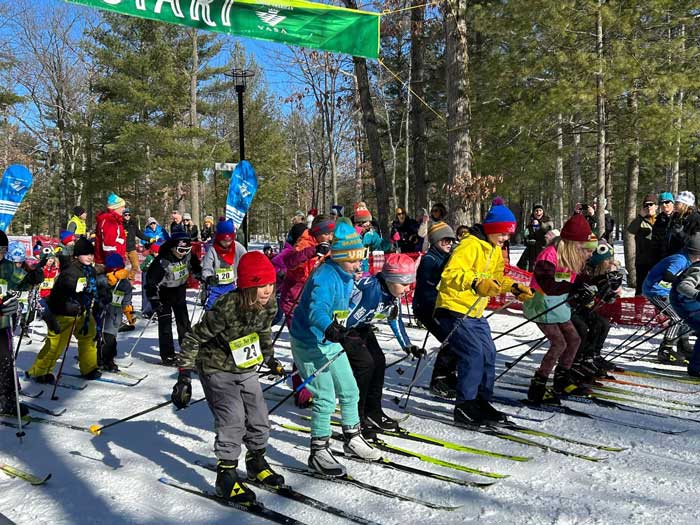 Junior Vasa racers on the start line