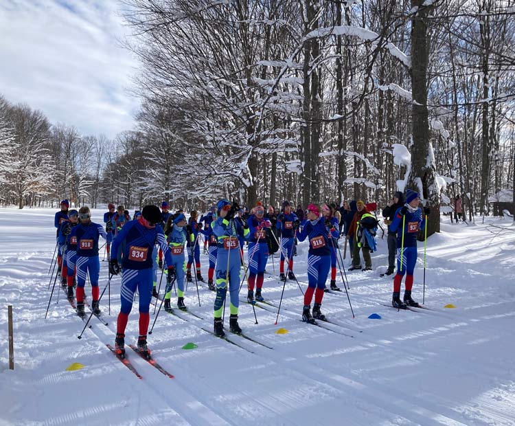 Flying Squirrel Freestyle Junior xc ski race high school start