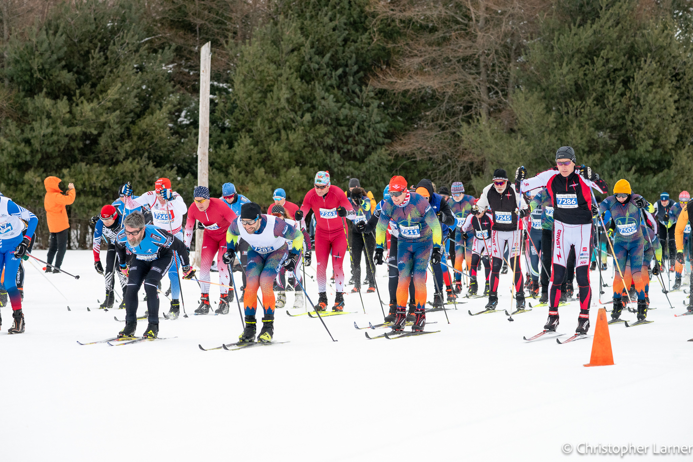 Winter Wolf Skiathon racers