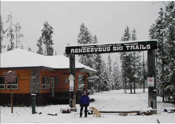Snow in West Yellowstone.