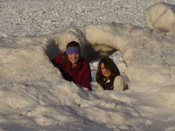 Students from Glen Lake hit the beach for ski practice on Tuesday, March 3rd.