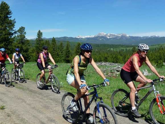 Mountain bike on the Rendezvous Ski Trails