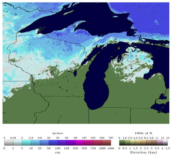 25 Snow Depth Map Michigan - Online Map Around The World