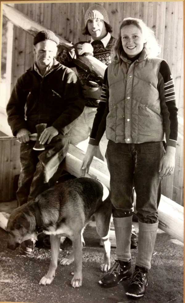 December, 1978 – Bob Frye, Lynne Frye, Woofer, and builder of the original store, Bill James