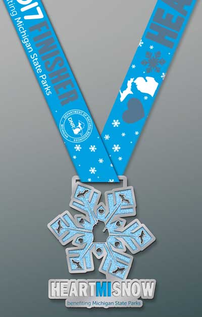 HeartMISnow Virtual 5K medal
