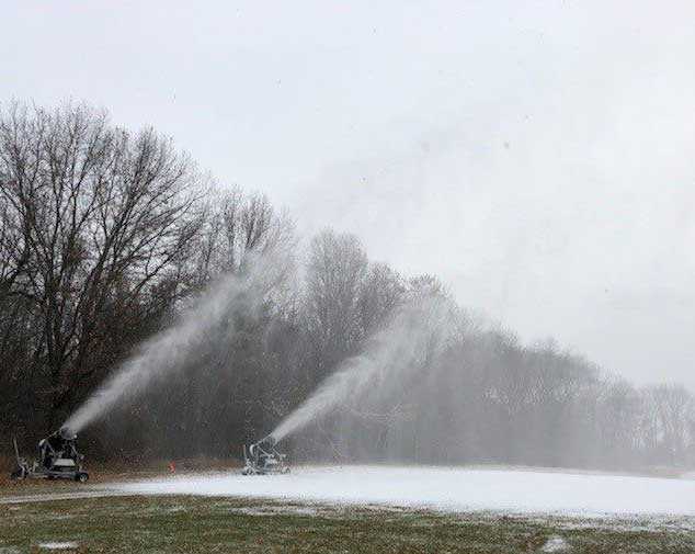 Snowmaking at Huron Meadows Metropark