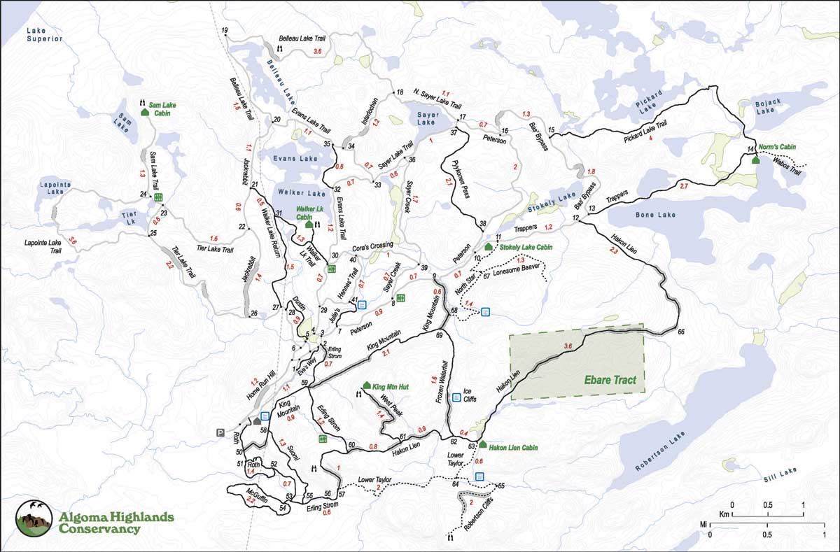 Stokely Trail system with Ebare Track