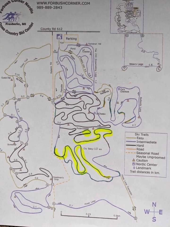 Forbush Corner trail work on the Crybaby cross country ski trail