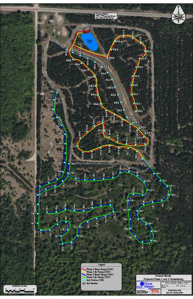 Forbush Corner expanded snowmaking trail map