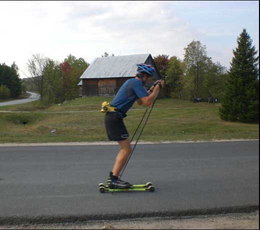 Garrott Kuzzy on a distance Double Pole Rollerski