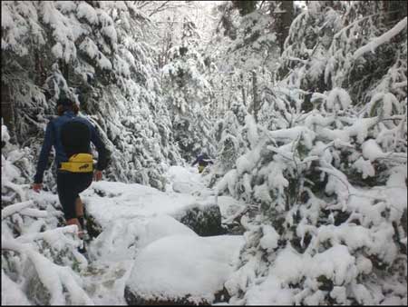 Johanna Winters & Kristina Owen descending Mt Marcy