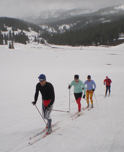 Cross country skiing in June