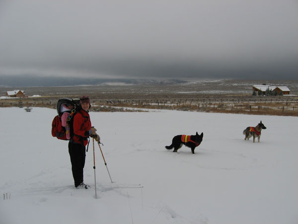 Early season cross country skiing in West Yellowstone