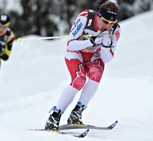 Babikov on a downhill corner