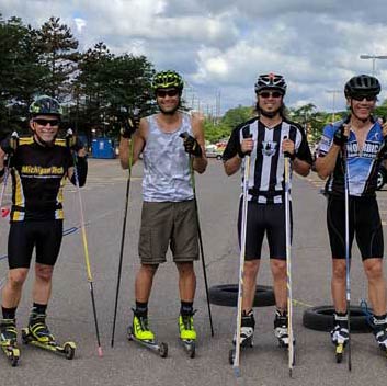 Rollerski clinics with Andy Liebner this weeked!