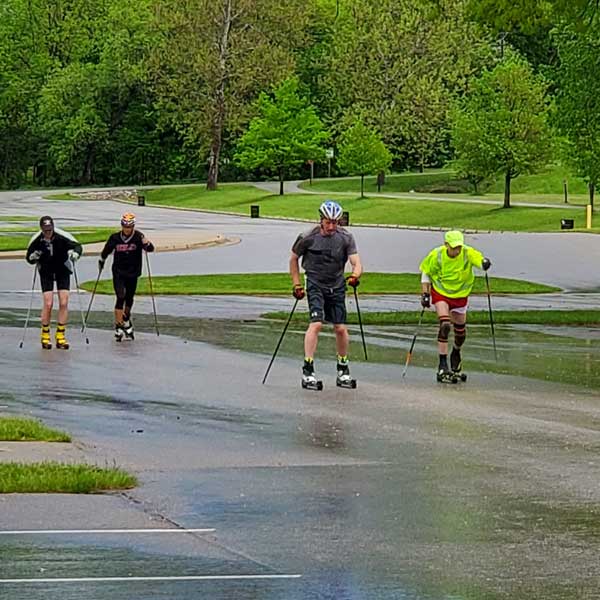 Andy Liebner and Dejan Krsmanovic host rollerski clinic and demos in Roscommon